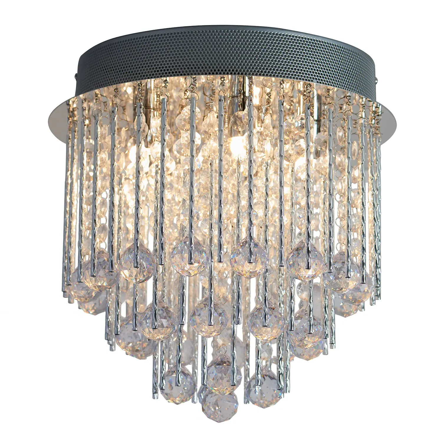 Spiral 5 Light Chandelier - Silver