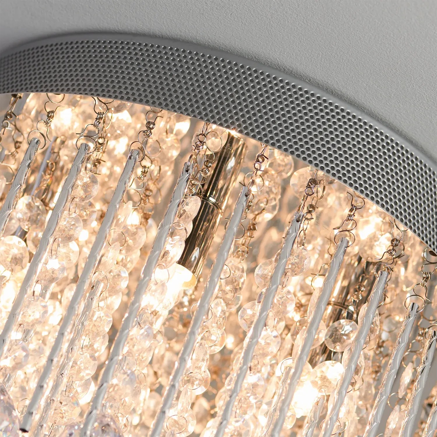 Spiral 5 Light Chandelier - Silver