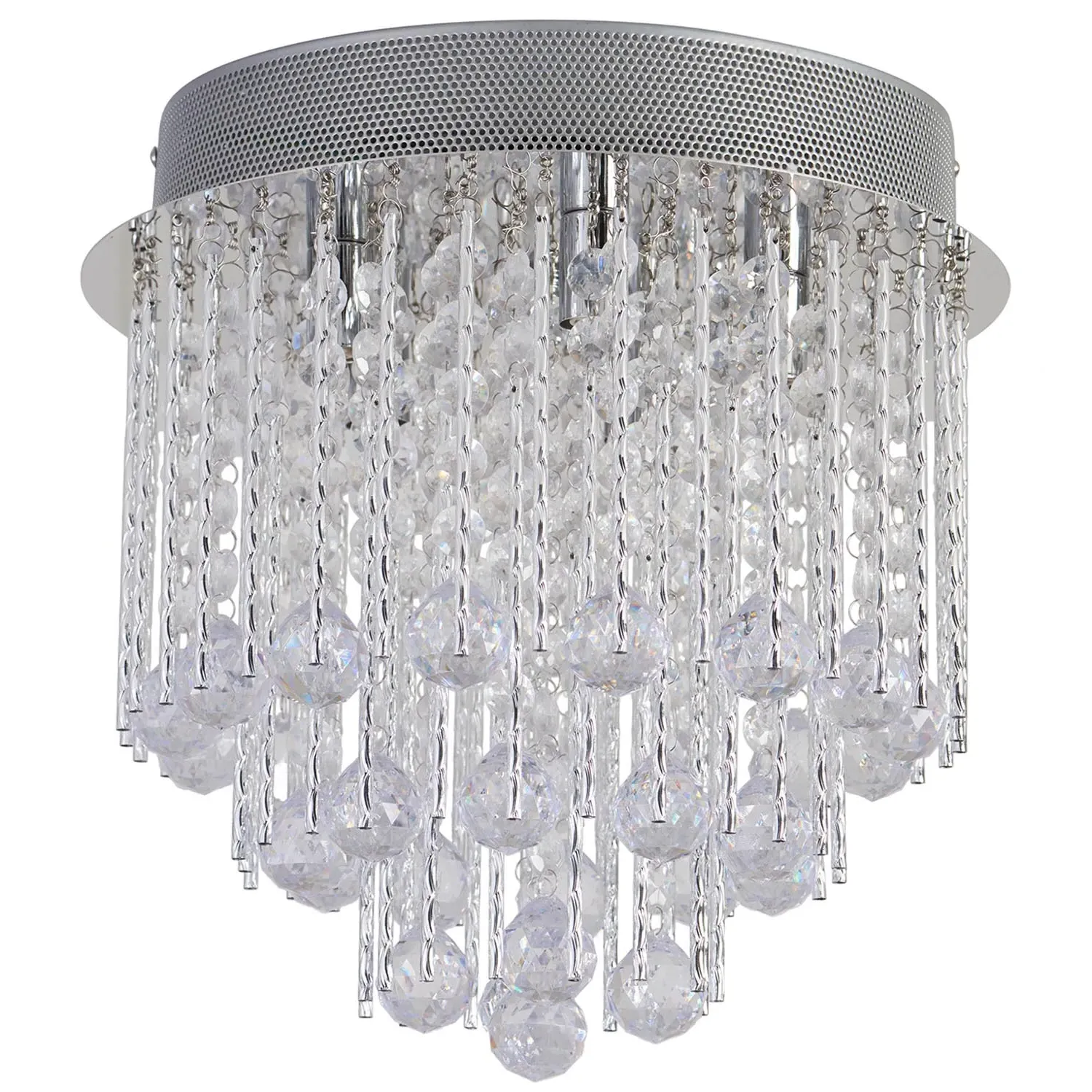 Spiral 5 Light Chandelier - Silver image