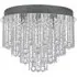 Spiral Crystal 8 Light Chandelier - Silver