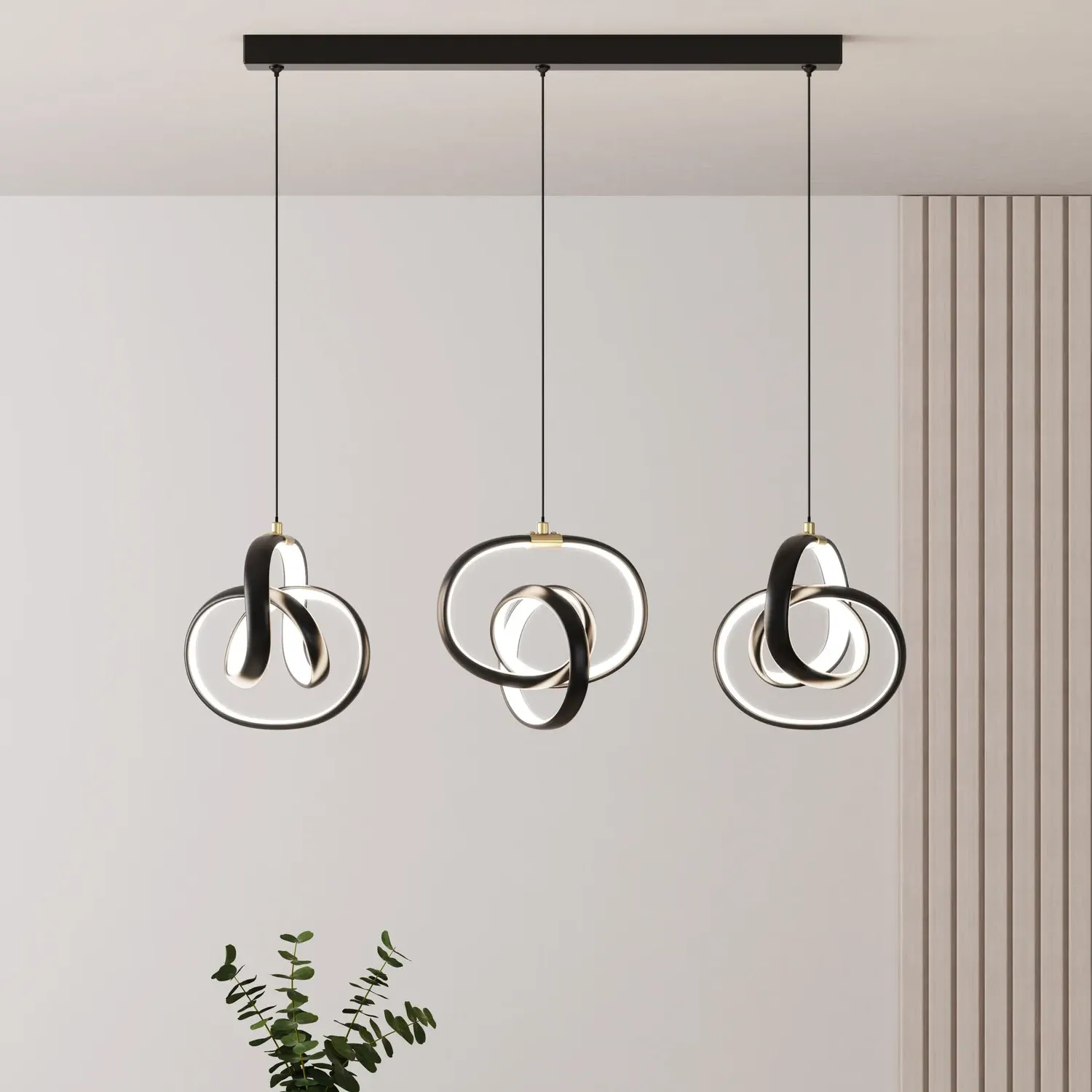 Spiral LED Ceiling Fitting - Black