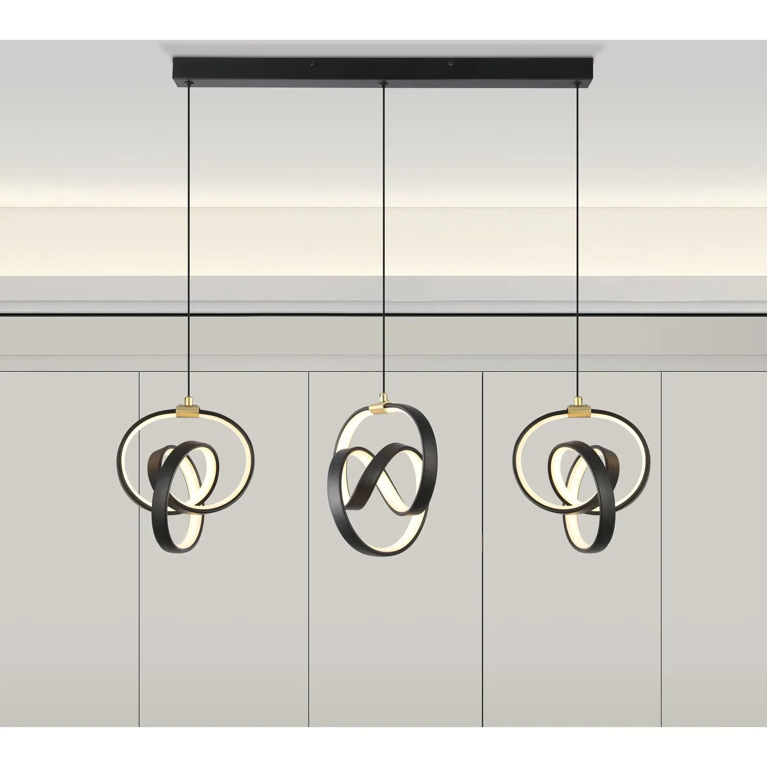 Spiral LED Ceiling Fitting - Black