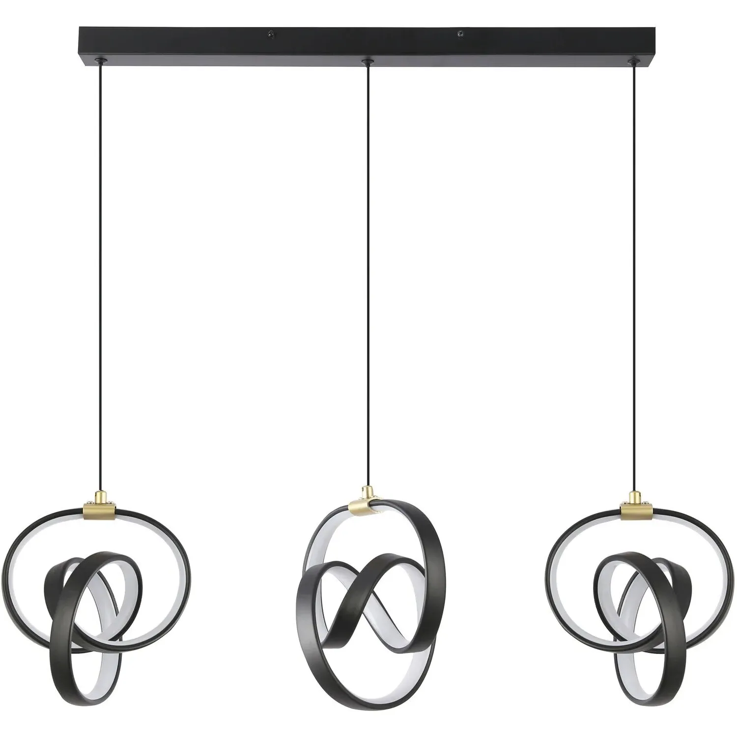 Spiral LED Ceiling Fitting - Black image