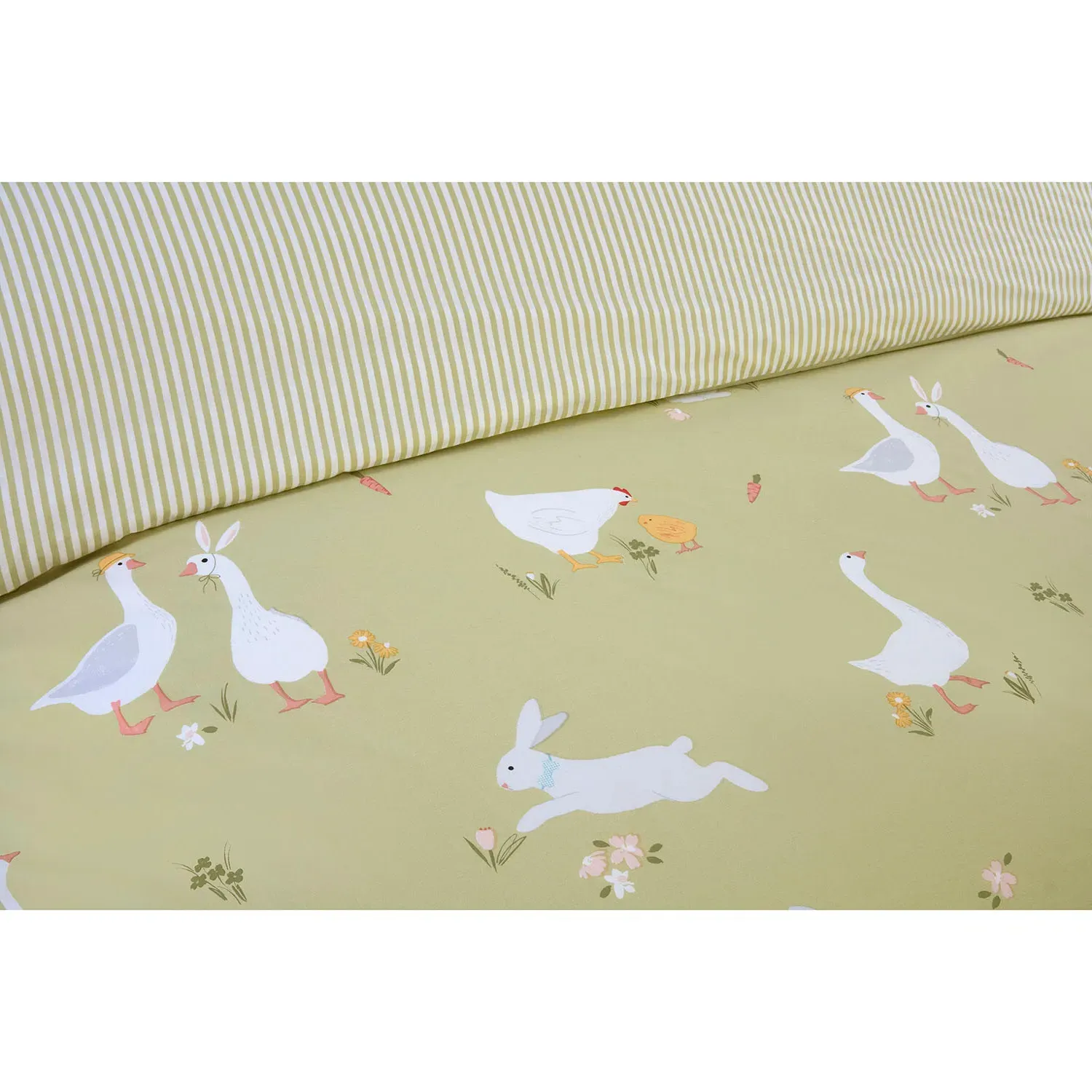 Spring Animals King Size Duvet Set - Green