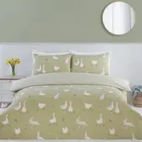Spring Animals King Size Duvet Set - Green