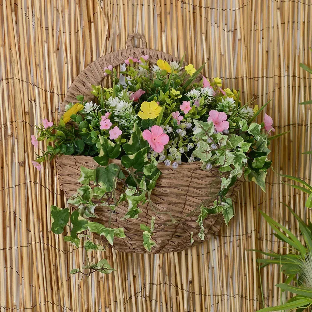 Spring Floral Wall Basket