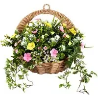 Spring Floral Wall Basket