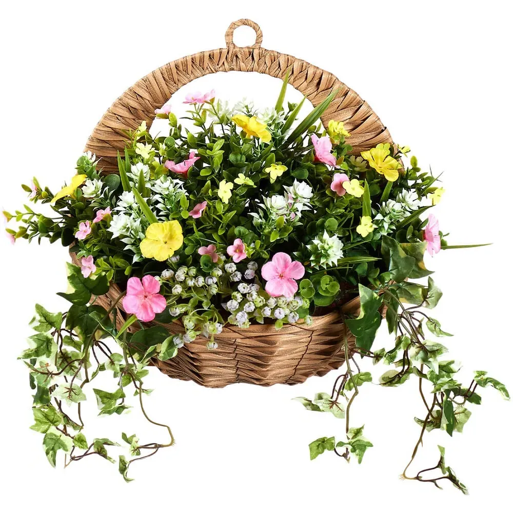 Spring Floral Wall Basket image