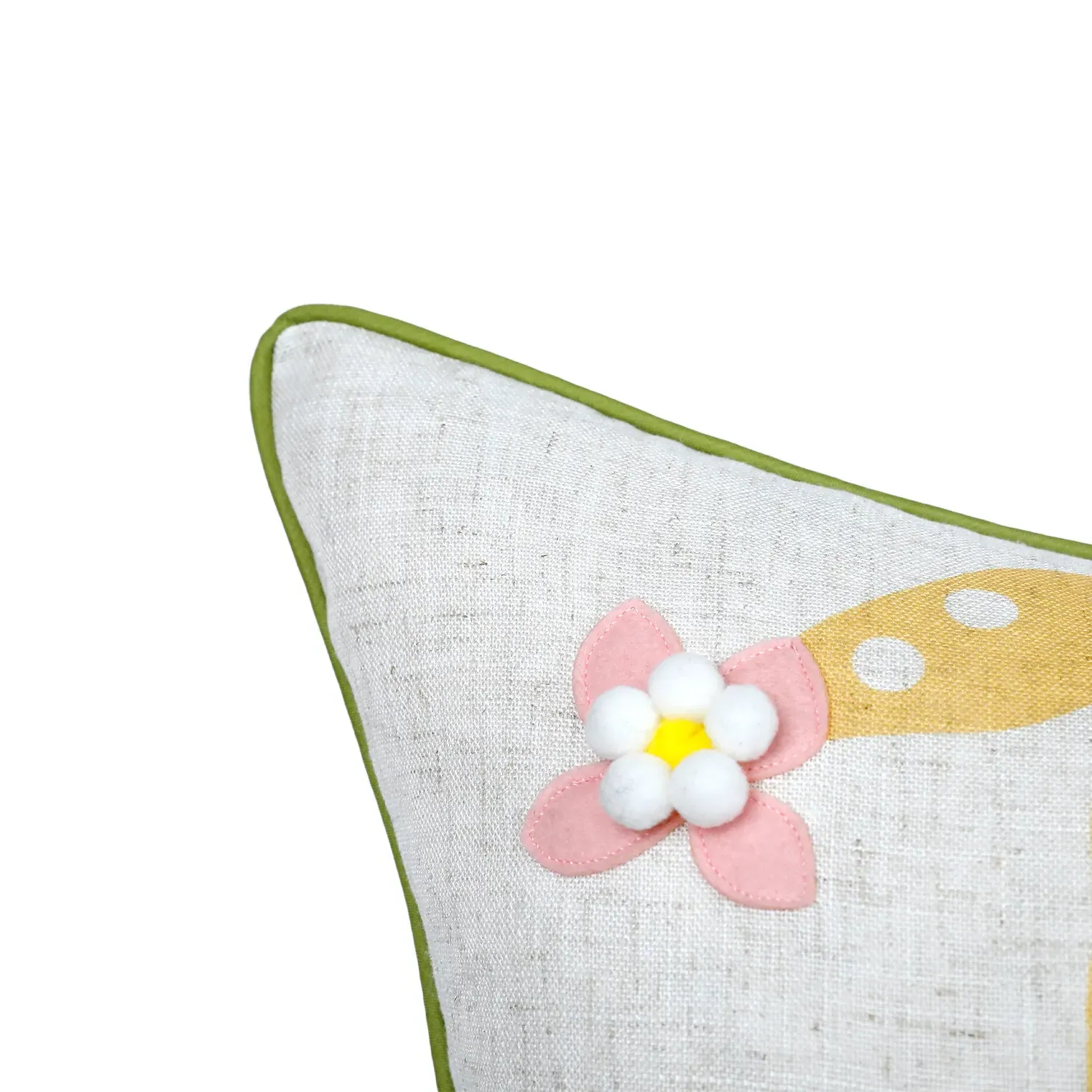 Spring Gnome Cushion - White