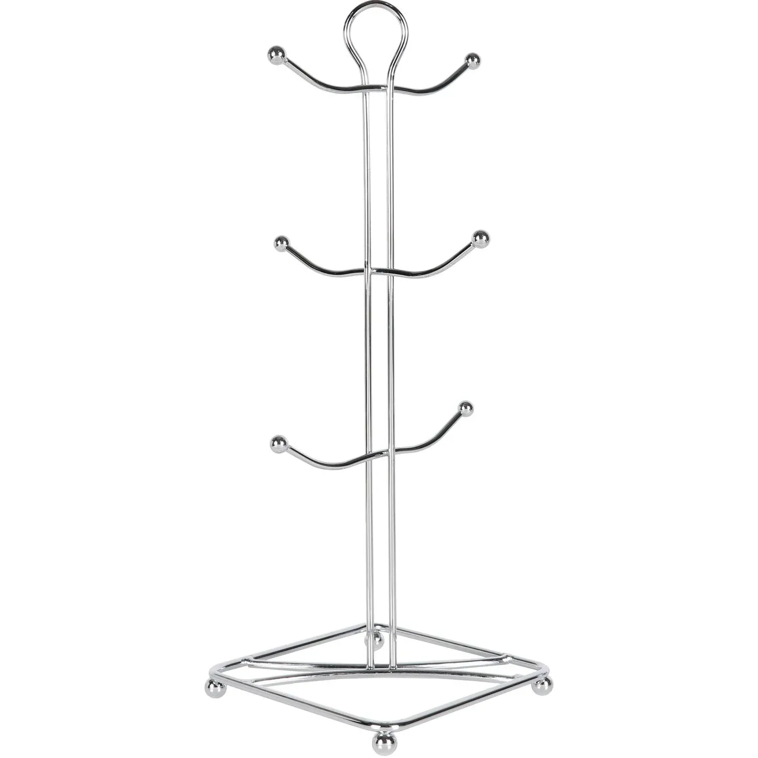 Square Base Mug Tree - Silver, Chrome image