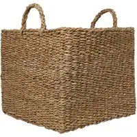 Square Seagrass Basket 2 Pack - Brown