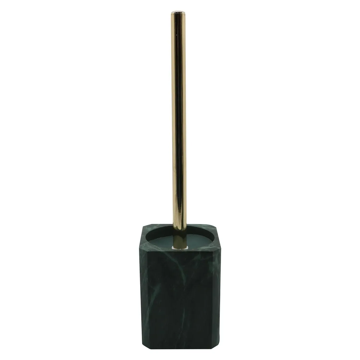 Square Toilet Brush Holder - Emerald, Marble Effect image