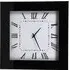 Square Wall Clock with Roman Numerals - Black, Glass