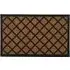 Squares Rubber Backed Coir Door Mat - Black
