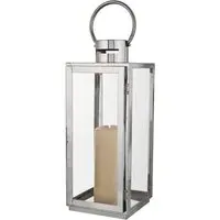 Stainless Steel and Glass Lantern - Silver
