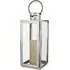 Stainless Steel and Glass Lantern - Silver