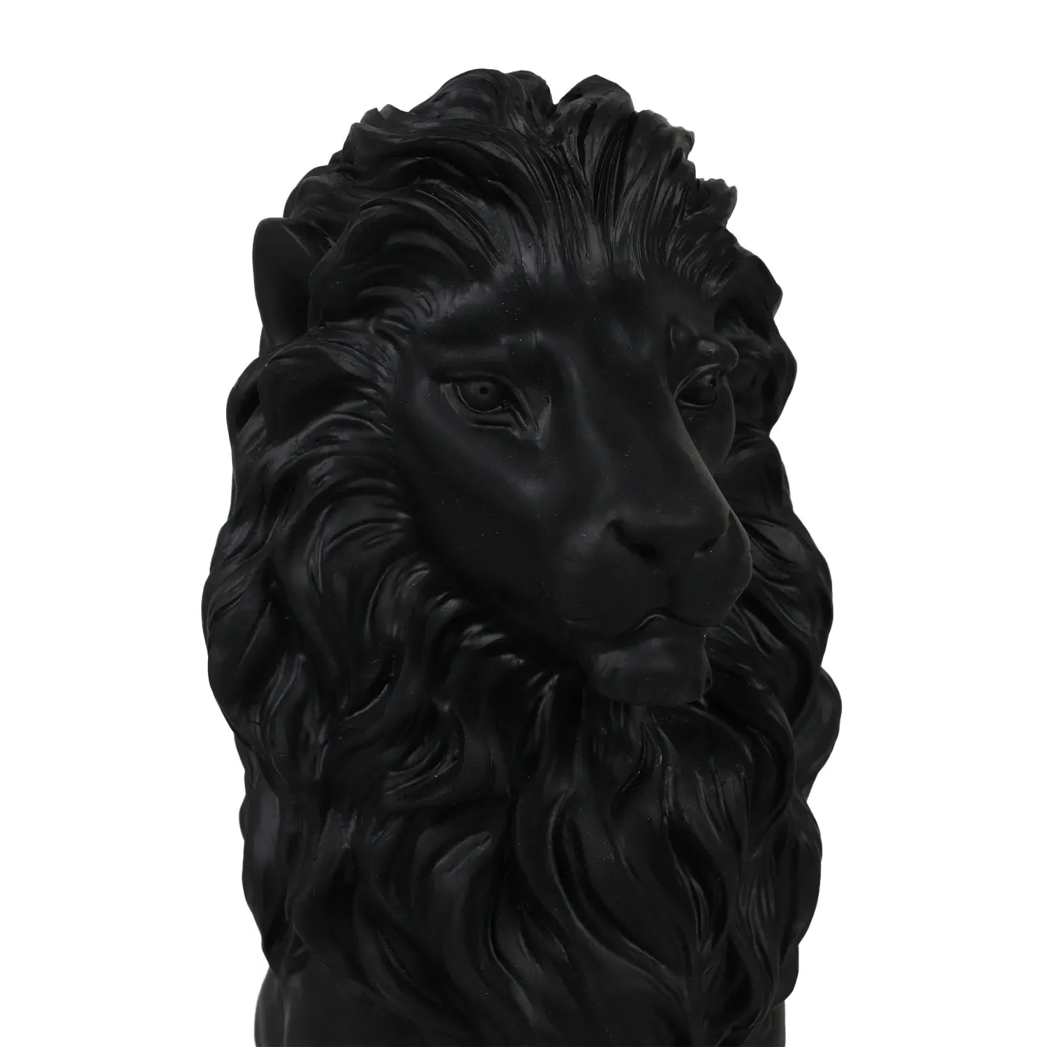 Standing Lion Ornament - Matte Black