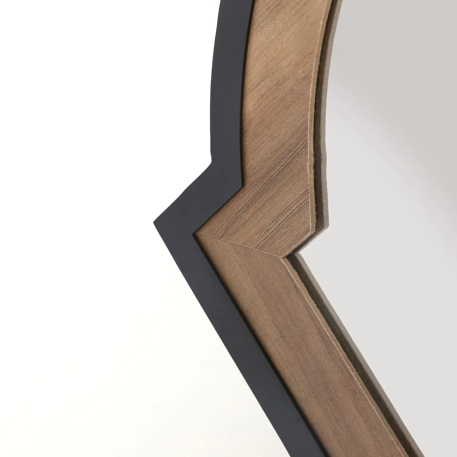 Standing Mirror with Shelves - Brown, Wood Effect