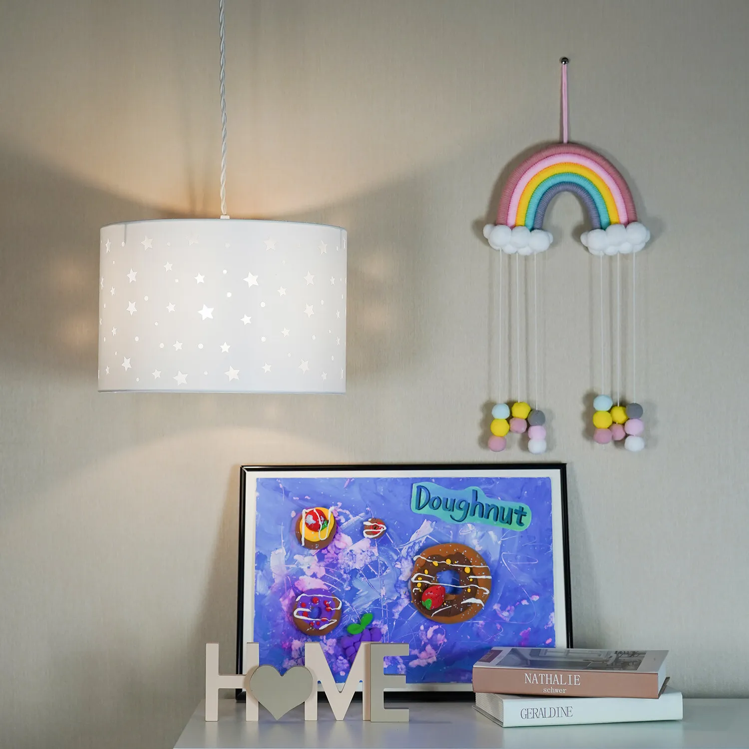 Star Cut Out Shade - White