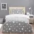 Star Fleece Jacquard Single Duvet Set - Grey