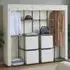 Steel Frame Fabric Wardrobe - Cream
