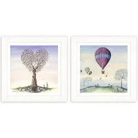 Stephenson Whimsical Bunnies Framed Art - Multicolour