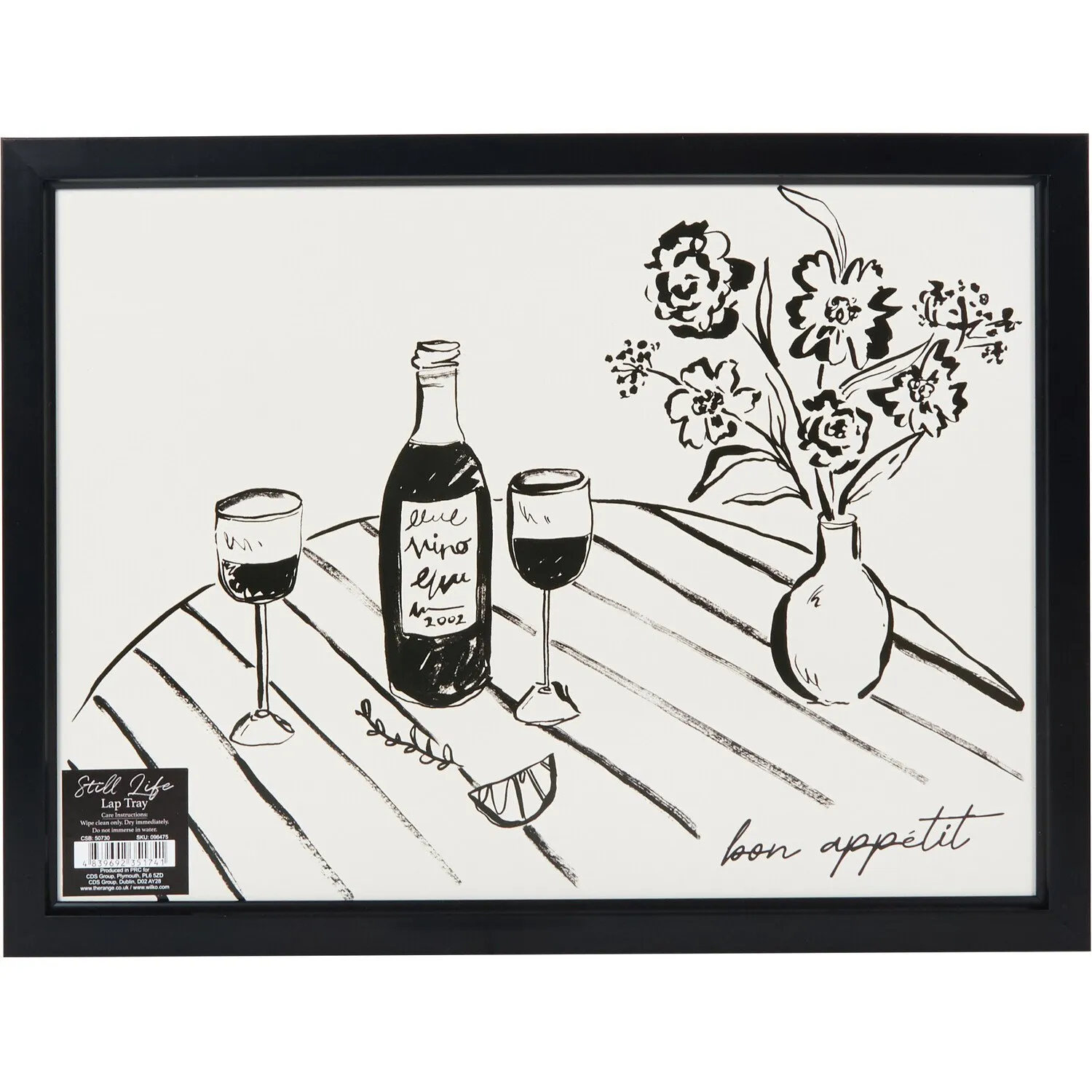 Still Life Lap Tray - Black image