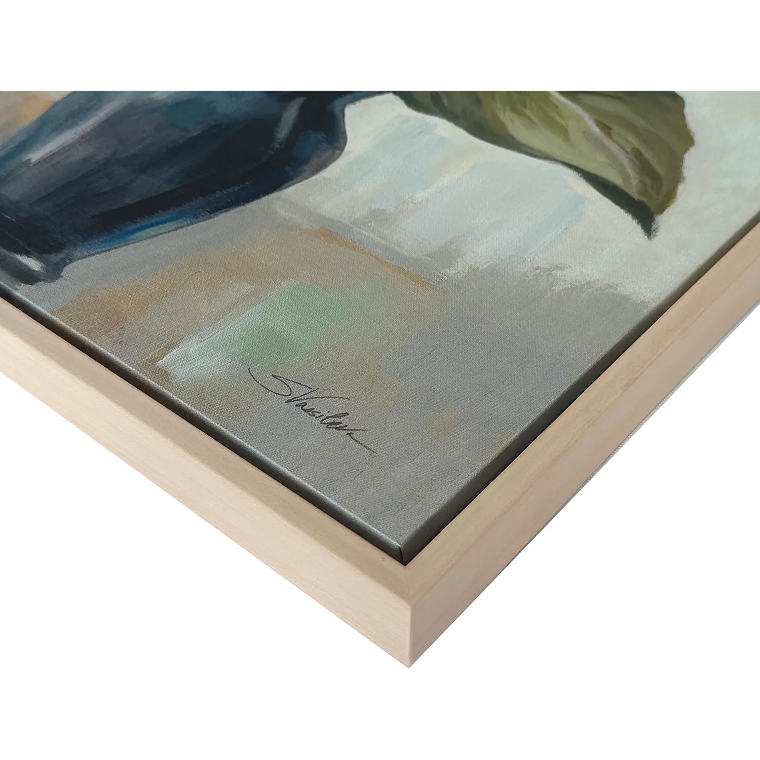 Still Life Plants Framed Canvas - Green