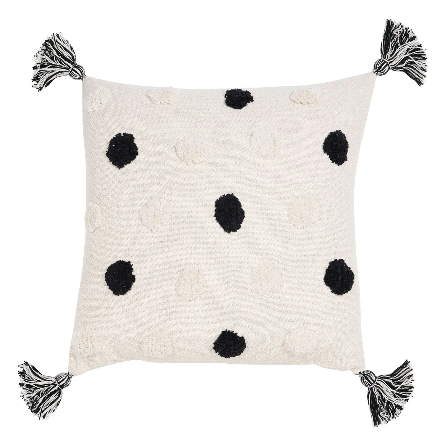 Stockholm Tufted Circle Cushion - Black image