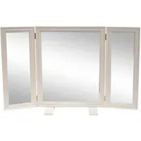 Stone Effect Dressing Table Mirror - Cream