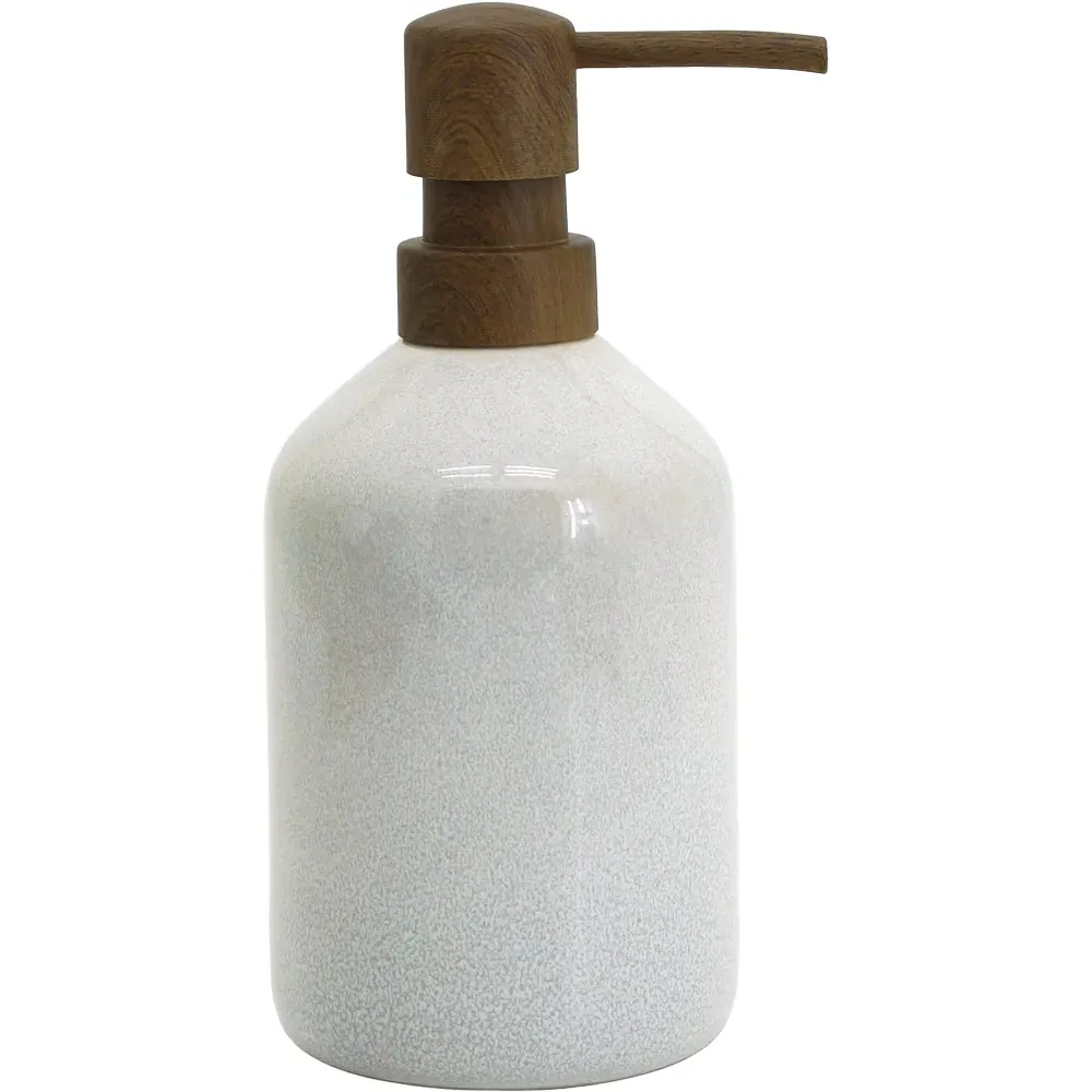 Stone Glaze Soap Dispenser - White image
