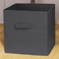Storage Cube with Side Handle - Grey