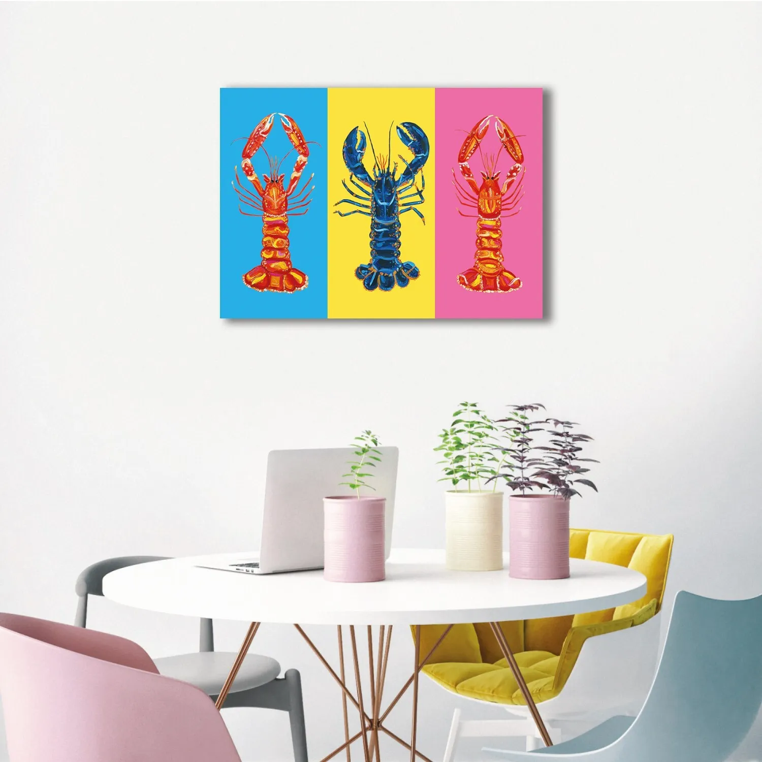 Straker Vibrant Lobster Canvas - Multicolour
