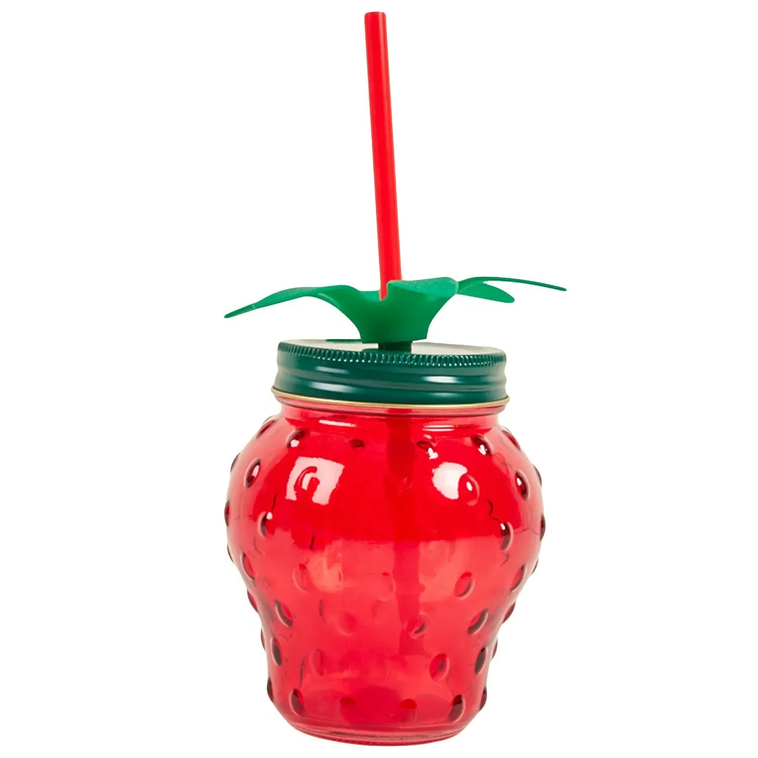 Strawberry Drinking Jar - Red image