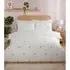 Strawberry Embroidered Double Duvet Cover Set - White