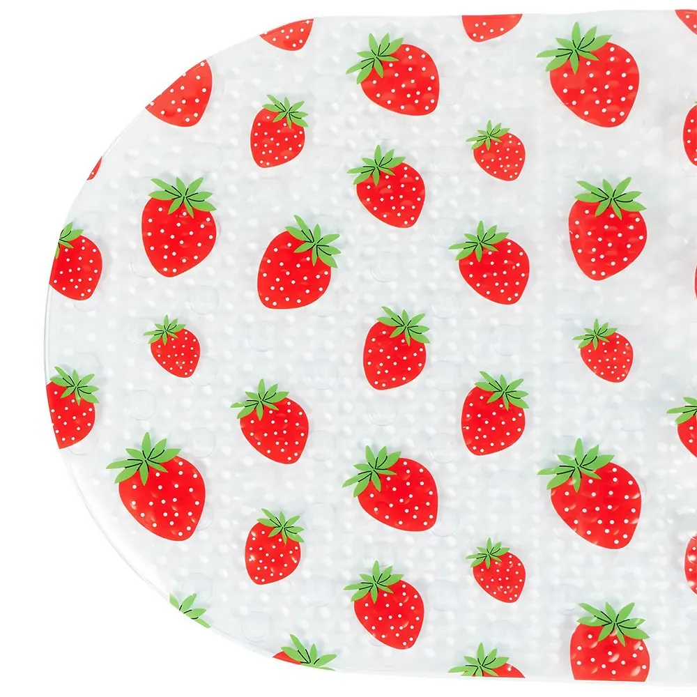 Strawberry Printed Bath Mat - Multicolour