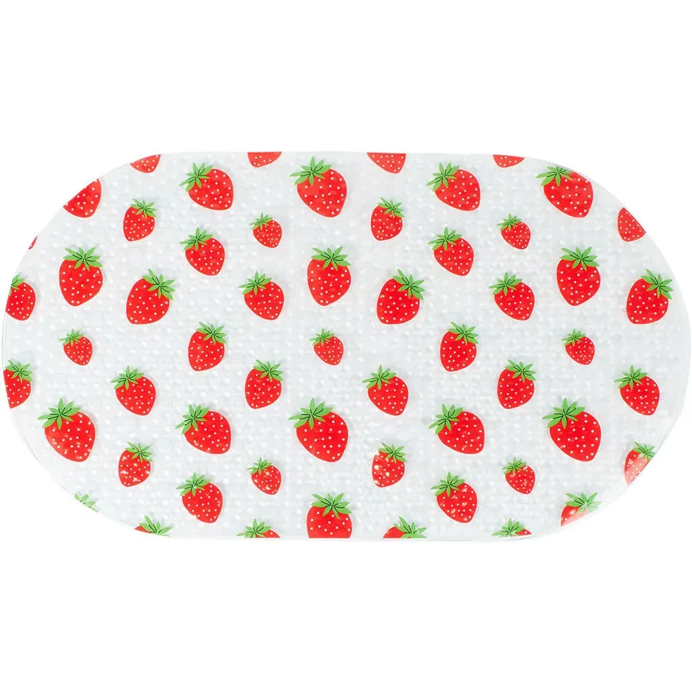 Strawberry Printed Bath Mat - Multicolour image
