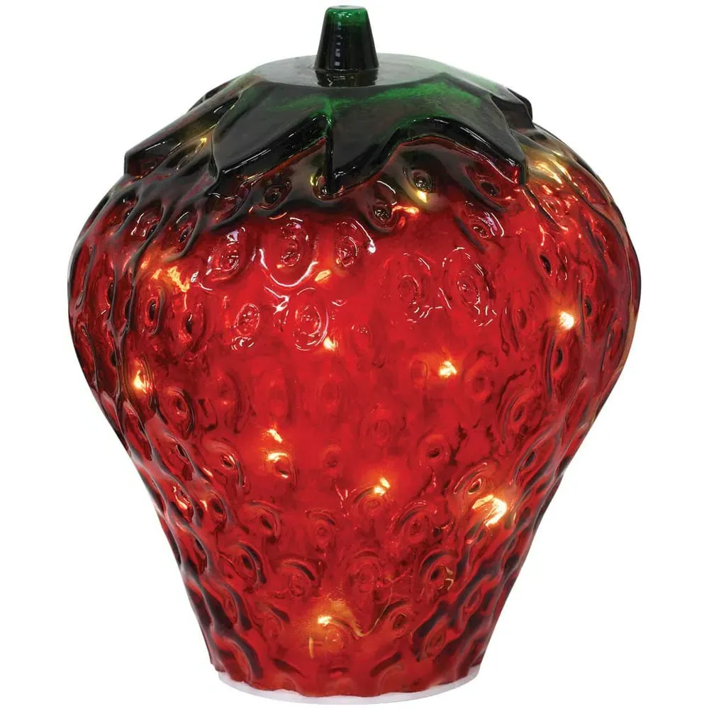 Strawberry Table Lamp - Red, Green image