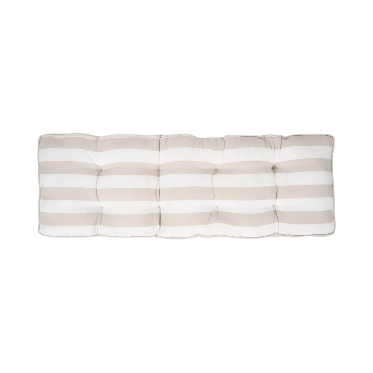 Stripe Bench Pad - Taupe