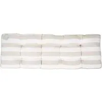 Stripe Bench Pad - Taupe