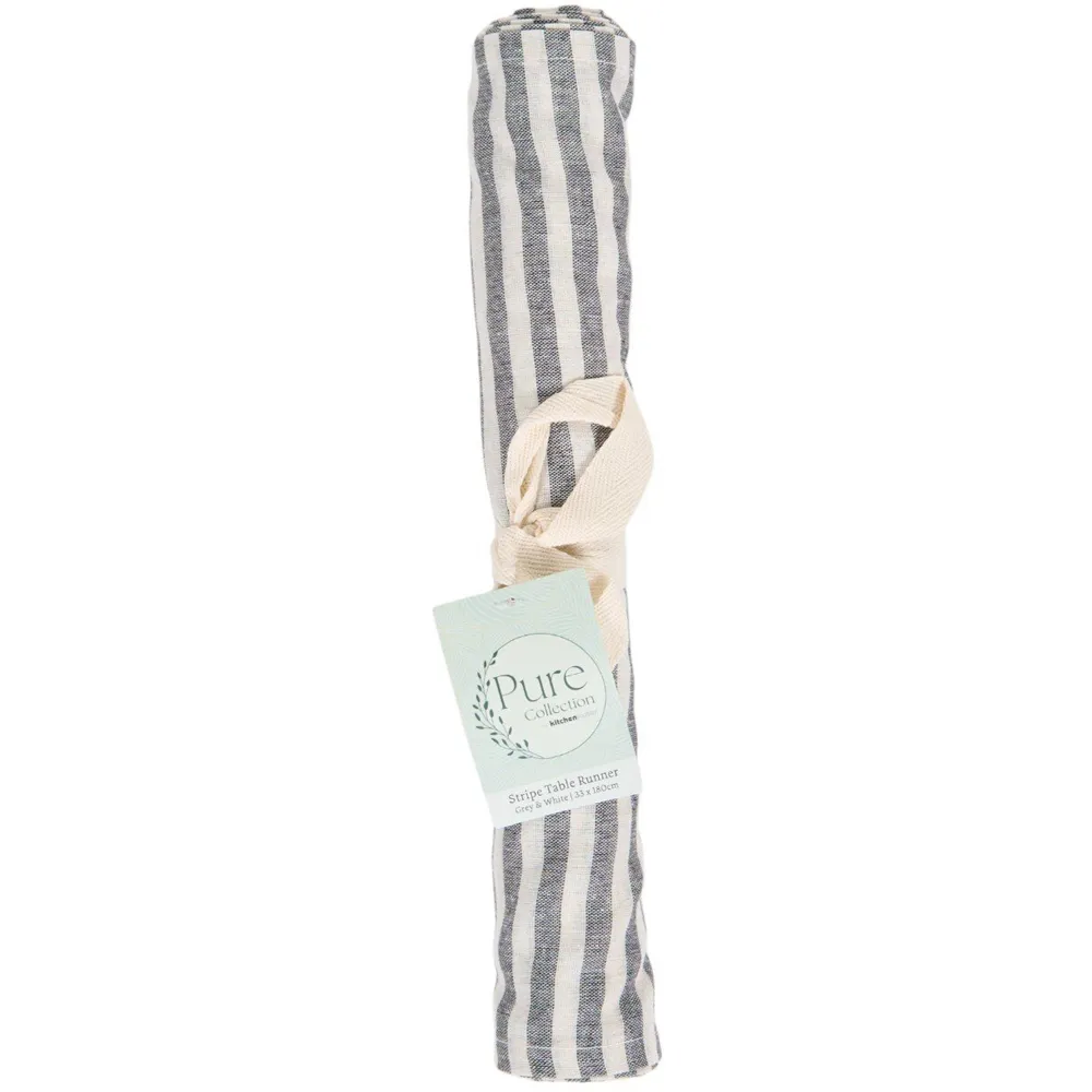 Stripe Table Runner - Grey
