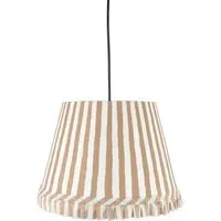 Stripe Tassel Lamp Shade - Brown