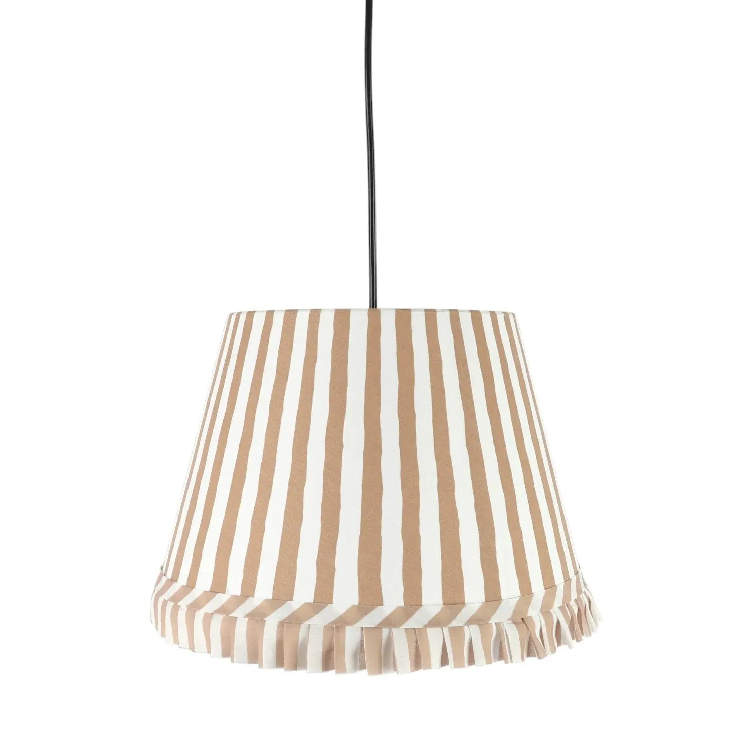 Stripe Tassel Lamp Shade - Brown image