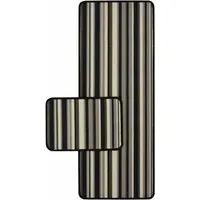 Striped Runner and Doormat Set - Black, Nylon