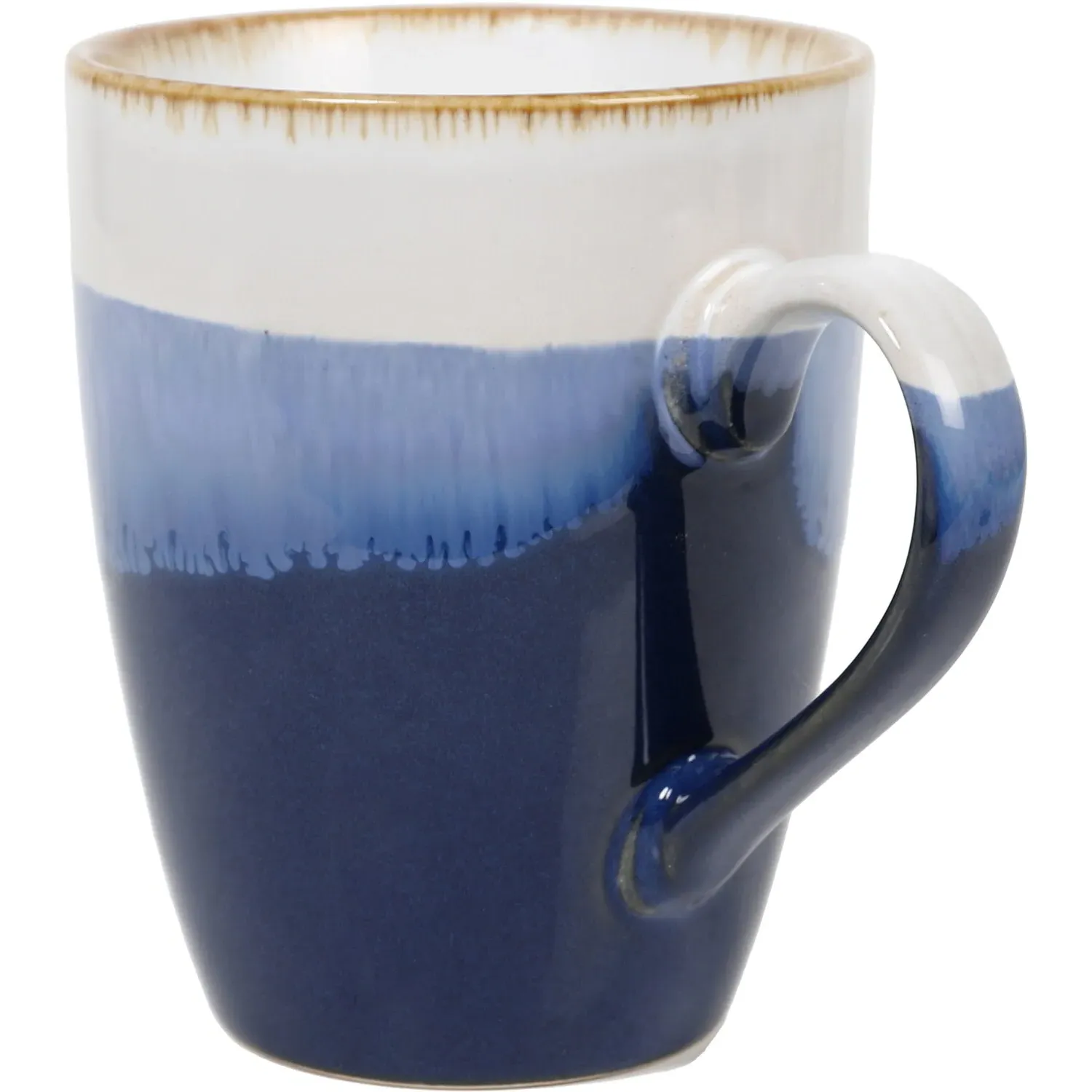 Stripes Reactive Glaze Mug - Blue, Stoneware