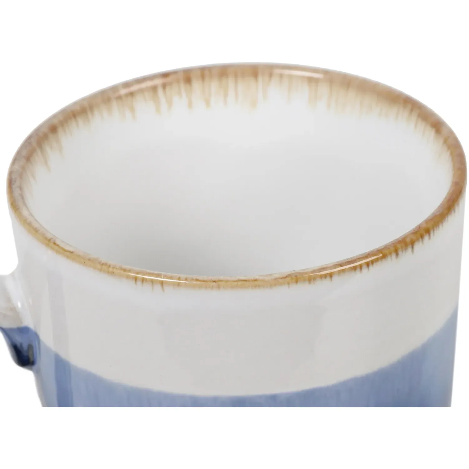 Stripes Reactive Glaze Mug - Blue, Stoneware