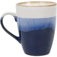 Stripes Reactive Glaze Mug - Blue, Stoneware