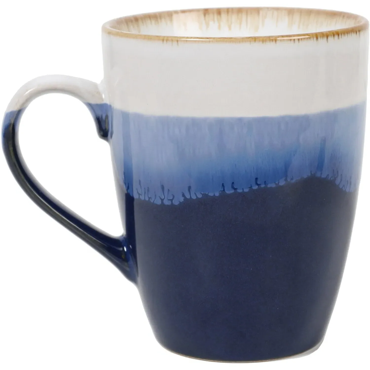 Stripes Reactive Glaze Mug - Blue, Stoneware image
