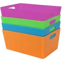 Studio Neon Set of 4 Storage Baskets with Handles