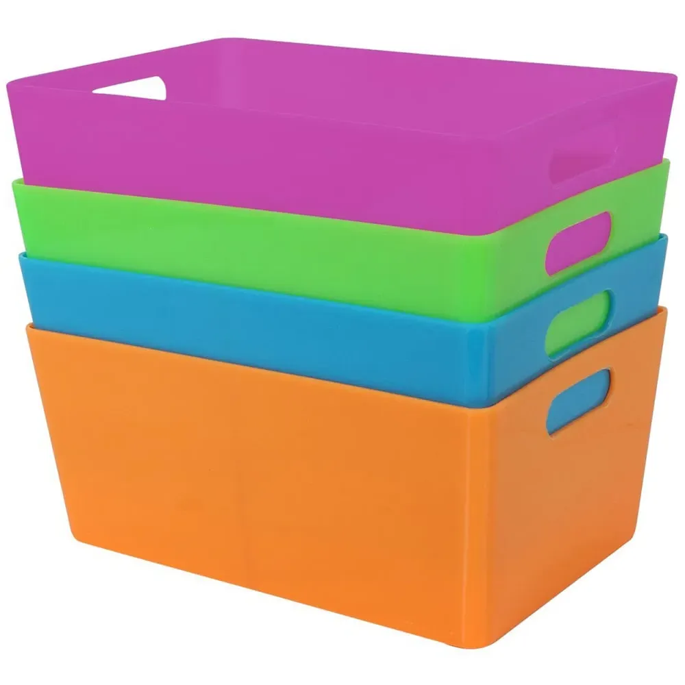Studio Neon Set of 4 Storage Baskets with Handles image